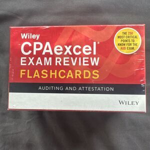 Wiley CPAexcel Exam Review Flashcards 2019 Auditing & Attestation 250 Points New